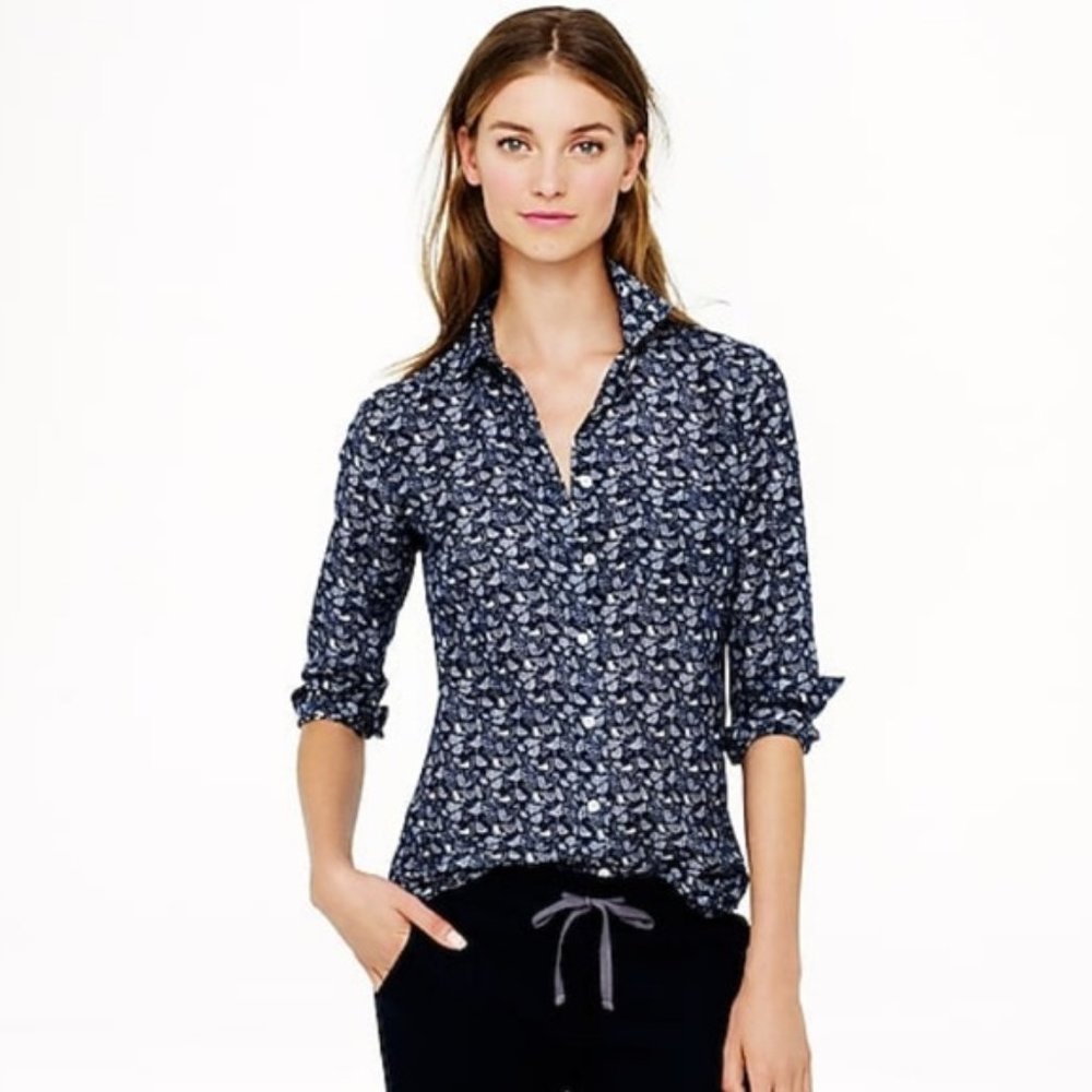 J.Crew Boy Shirt in Bird Print